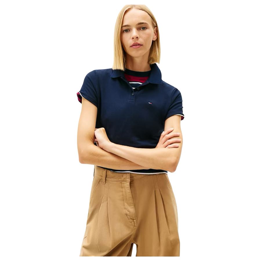 Polo slim fit in piquè da donna Tommy Jeans | DW0DW21931C1G